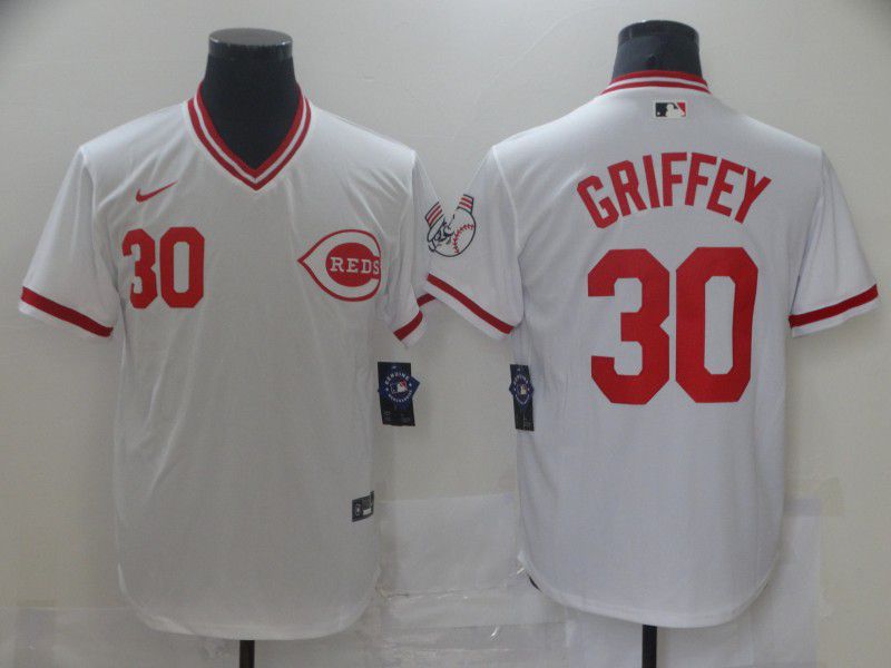 Men Cincinnati Reds 30 Griffey White Nike 2021 Game MLB Jersey